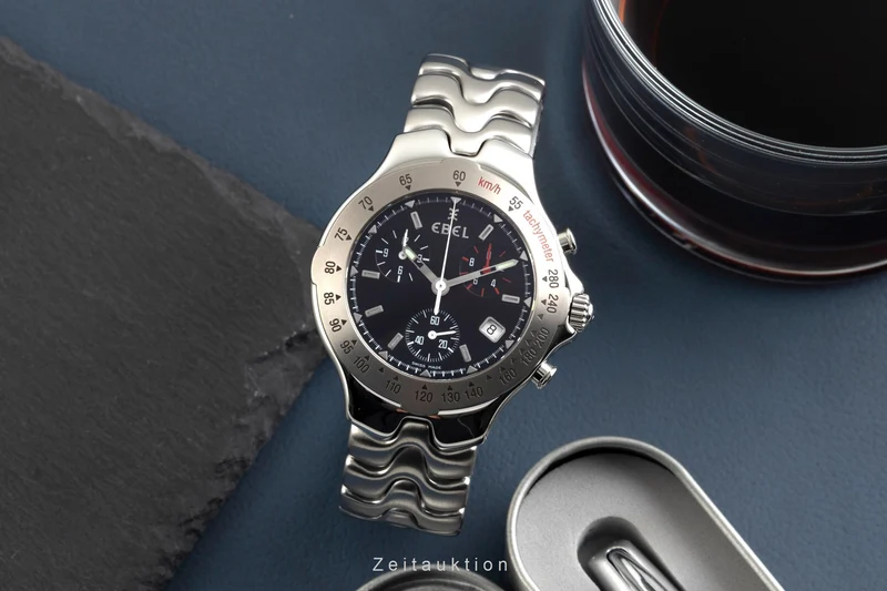 Ebel Sportwave chronograph steel / titanium quartz men's watch E9251642 [2602149]
