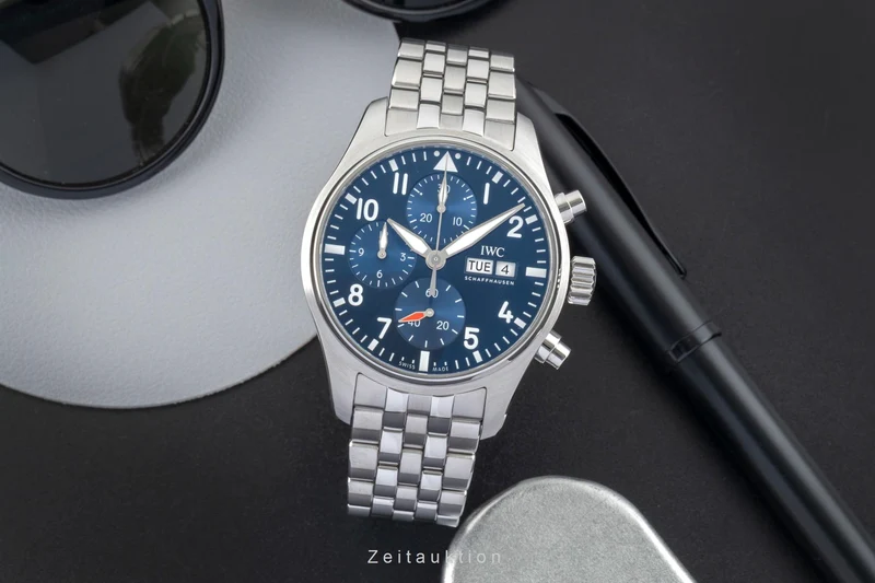 IWC Fliegerchronograph chronograph steel automatic men's watch IW388102 LP: 8600EUR [2602381]