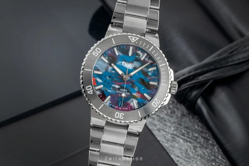 Oris Aquis Date steel automatic men's watch 01 400 7790 4150-07 8 23 02PEB LP: 3750EUR [2602637]