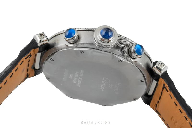 Cartier Pasha chronograph steel quartz men's watch W3101855 [2602396]