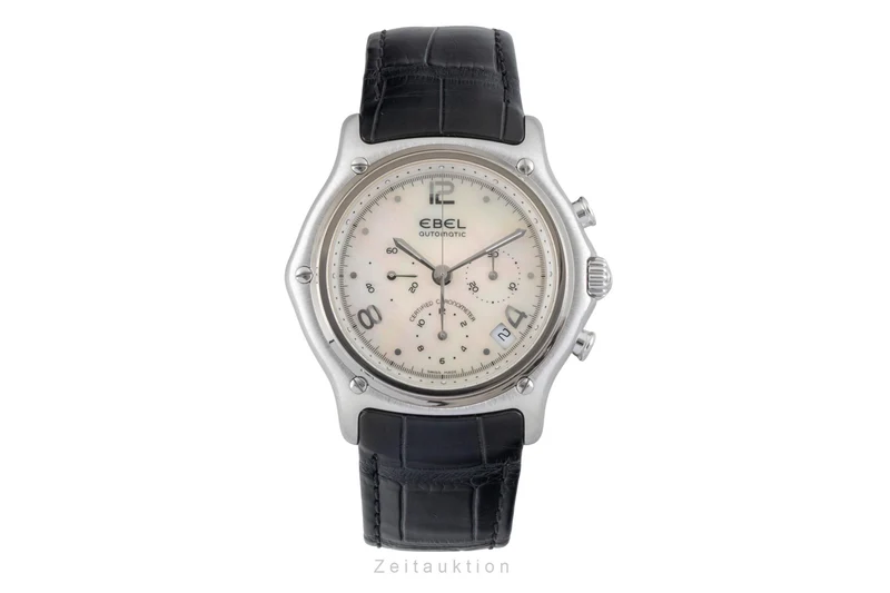 Ebel 1911 chronograph 18 ct white gold automatic men's watch E3137240 Limited [2602322]