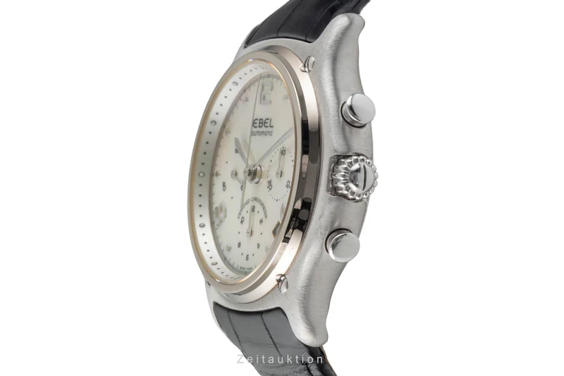 Ebel 1911 chronograph 18 ct white gold automatic men's watch E3137240 Limited [2602322]
