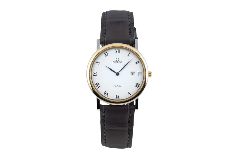 Omega De Ville gilt / steel quartz women's watch 196.2379 [2602299]