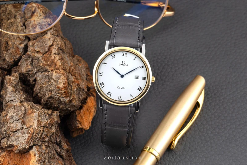 Omega De Ville gilt / steel quartz women's watch 196.2379 [2602299]