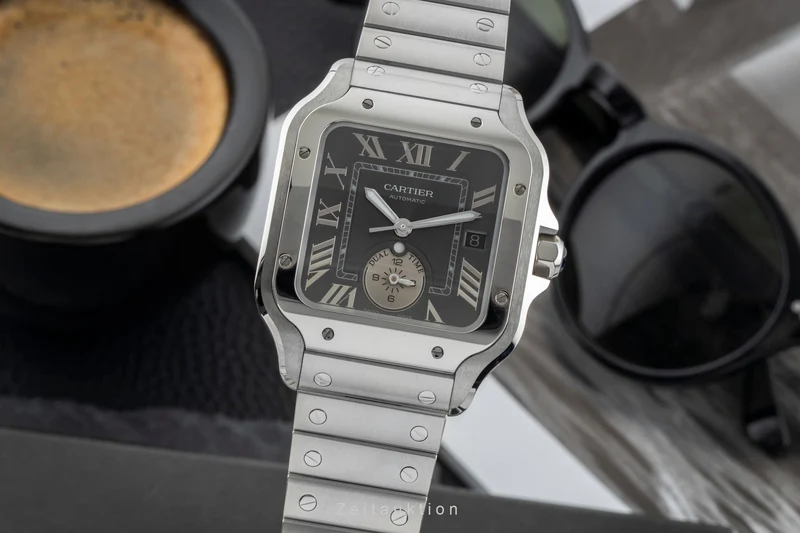 Cartier Santos steel automatic men's watch WSSA0076 LP: 10500EUR [2601991]
