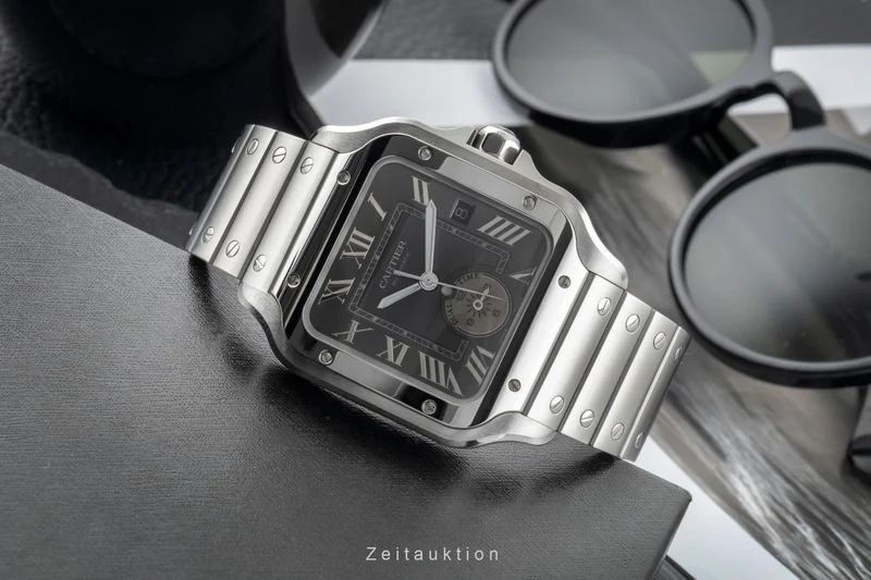 Cartier Santos steel automatic men's watch WSSA0076 LP: 10500EUR [2601991]