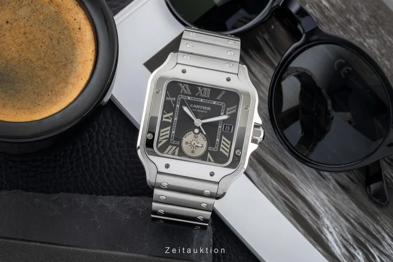 Cartier Santos steel automatic men's watch WSSA0076 LP: 10500EUR [2601991]
