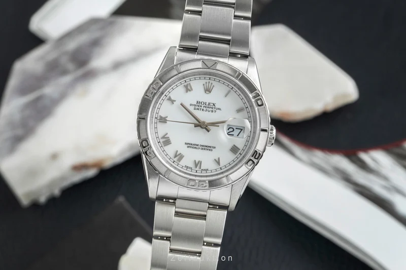 Rolex Datejust Turn-O-Graph steel / white gold automatic men's watch 16264 [2602044]