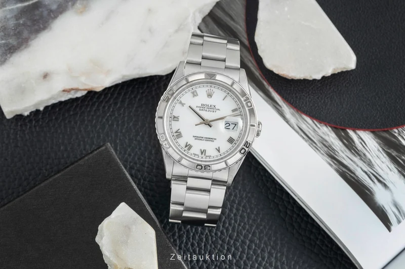 Rolex Datejust Turn-O-Graph steel / white gold automatic men's watch 16264 [2602044]