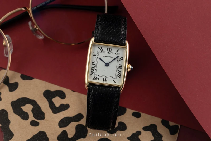 Cartier Tank 18 ct gold manual winding unisex 96041 Vintage [2601586]