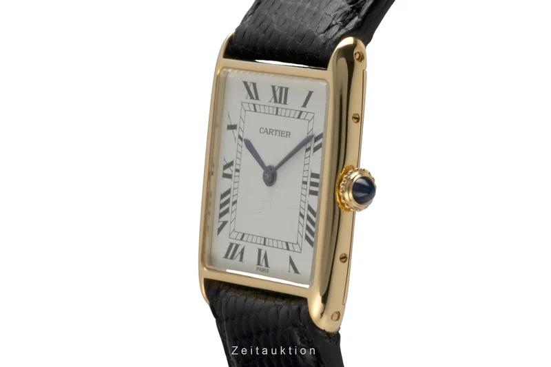 Cartier Tank 18 ct gold manual winding unisex 96041 Vintage [2601586]