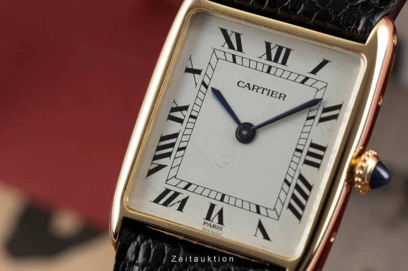 Cartier Tank 18 ct gold manual winding unisex 96041 Vintage [2601586]