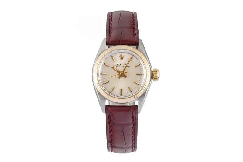 Rolex Oyster Perpetual steel / gold automatic women's watch 6619 Vintage [2601040]