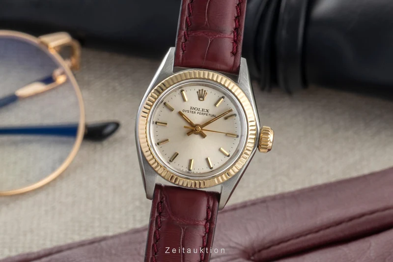 Rolex Oyster Perpetual steel / gold automatic women's watch 6619 Vintage [2601040]