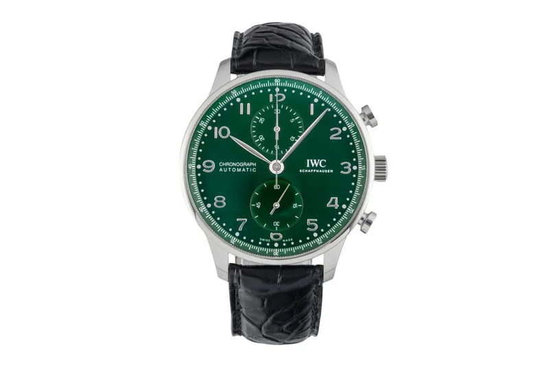 IWC Portugieser chronograph steel automatic men's watch IW371615 LP: 9100EUR [2602136]