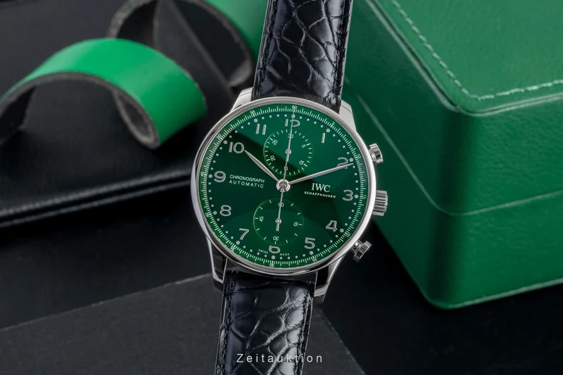 IWC Portugieser chronograph steel automatic men's watch IW371615 LP: 9100EUR [2602136]
