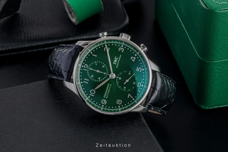 IWC Portugieser chronograph steel automatic men's watch IW371615 LP: 9100EUR [2602136]