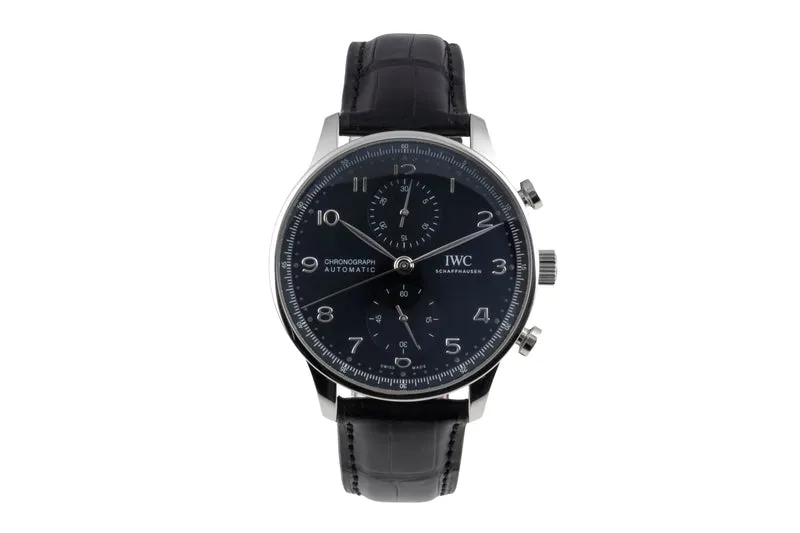 IWC Portugieser chronograph steel automatic men's watch IW371609 LP: 9100EUR [2601638]