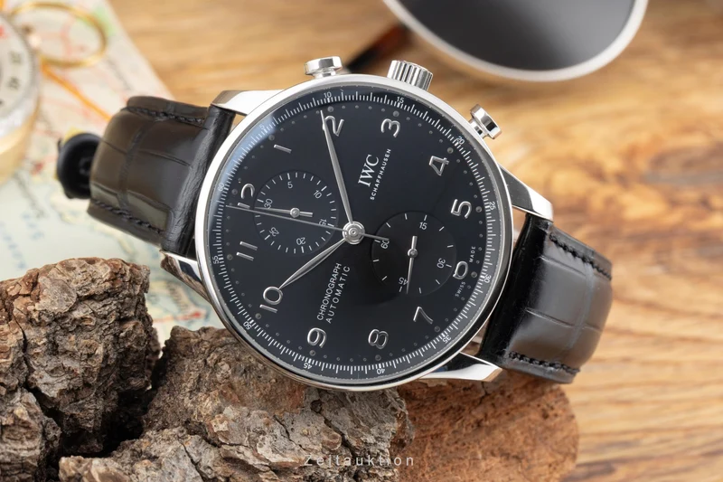IWC Portugieser chronograph steel automatic men's watch IW371609 LP: 9100EUR [2601638]