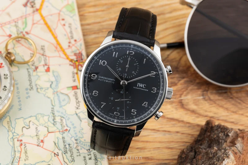 IWC Portugieser chronograph steel automatic men's watch IW371609 LP: 9100EUR [2601638]