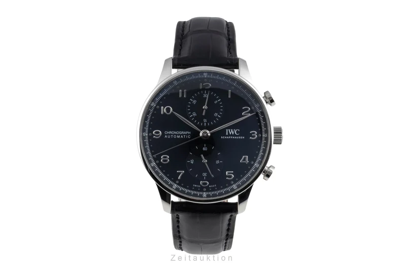 IWC Portugieser chronograph steel automatic men's watch IW371609 LP: 9100EUR [2601638]