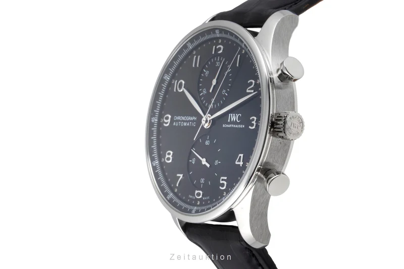 IWC Portugieser chronograph steel automatic men's watch IW371609 LP: 9100EUR [2601638]