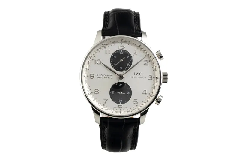 IWC Portugieser chronograph steel automatic men's watch IW371411 LP: 9100EUR [2601686]