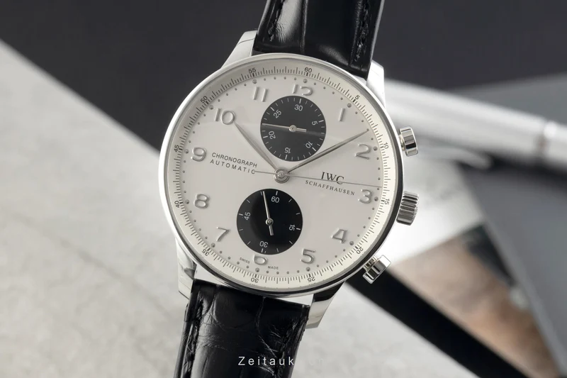IWC Portugieser chronograph steel automatic men's watch IW371411 LP: 9100EUR [2601686]