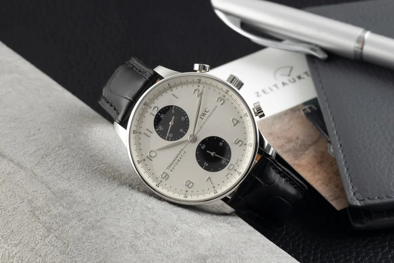 IWC Portugieser chronograph steel automatic men's watch IW371411 LP: 9100EUR [2601686]