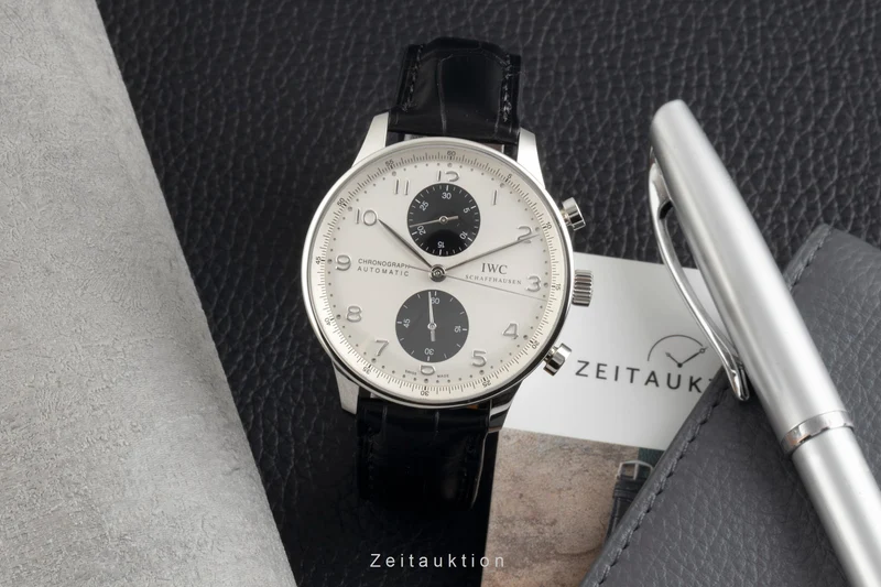 IWC Portugieser chronograph steel automatic men's watch IW371411 LP: 9100EUR [2601686]