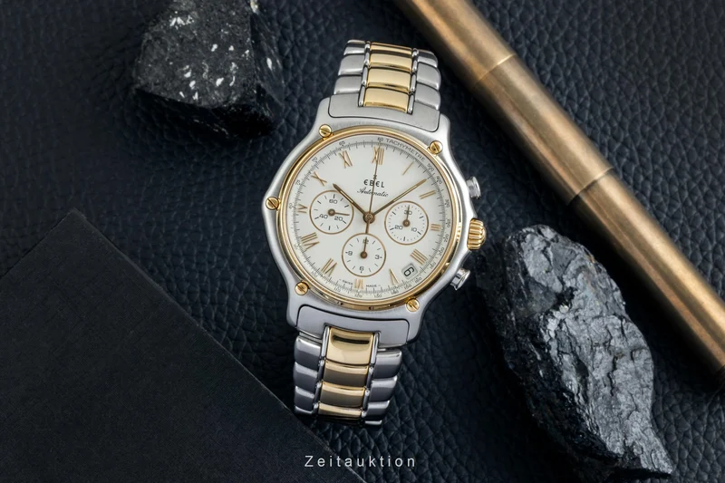 Ebel 1911 chronograph steel / gold automatic men's watch 1134901 [2602327]