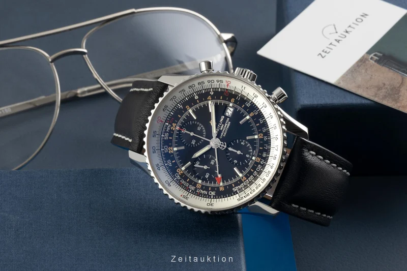 Breitling Navitimer World chronograph steel automatic men's watch A24322 [2602033]