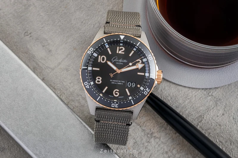 Glashütte SeaQ steel / gold automatic men's watch 1-36-13-04-91-34 LP: 16600EUR [2602486]