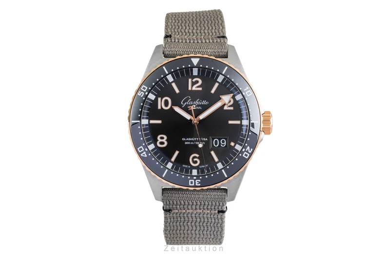 Glashütte SeaQ steel / gold automatic men's watch 1-36-13-04-91-34 LP: 16600EUR [2602486]