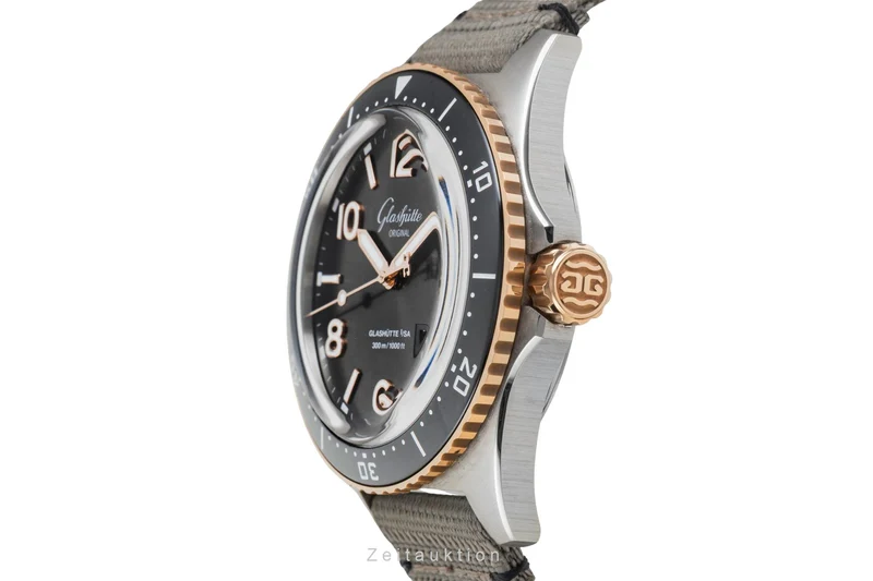 Glashütte SeaQ steel / gold automatic men's watch 1-36-13-04-91-34 LP: 16600EUR [2602486]
