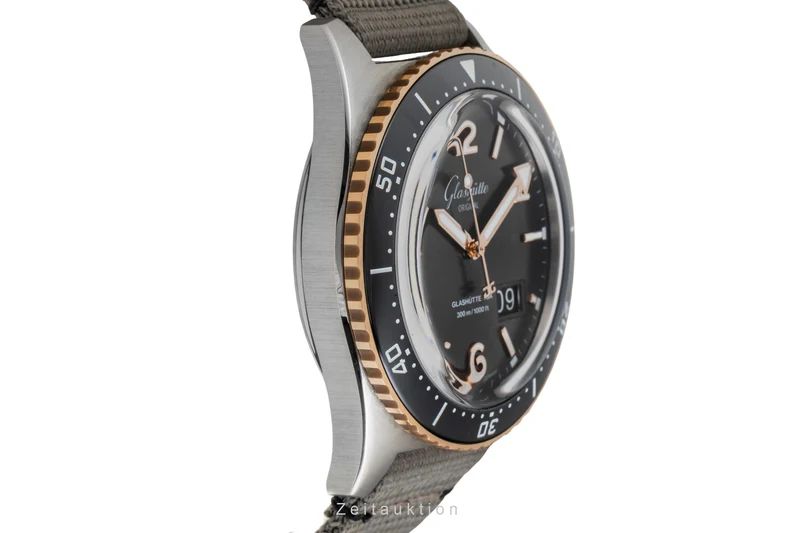 Glashütte SeaQ steel / gold automatic men's watch 1-36-13-04-91-34 LP: 16600EUR [2602486]