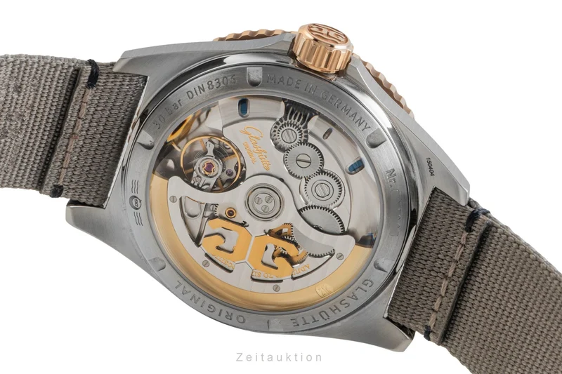 Glashütte SeaQ steel / gold automatic men's watch 1-36-13-04-91-34 LP: 16600EUR [2602486]
