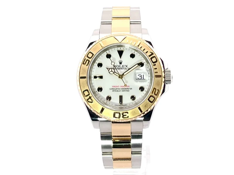 Rolex Yachtmaster 16623 Edelstahl Gelbgold Weiß