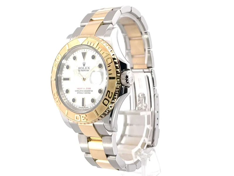 Rolex Yachtmaster 16623 Edelstahl Gelbgold Weiß
