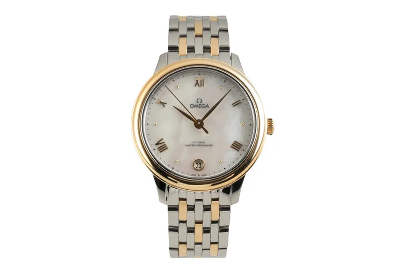 Omega De Ville steel / gold automatic women's watch 434.20.34.20.05.002 LP: 9900EUR [2601992]
