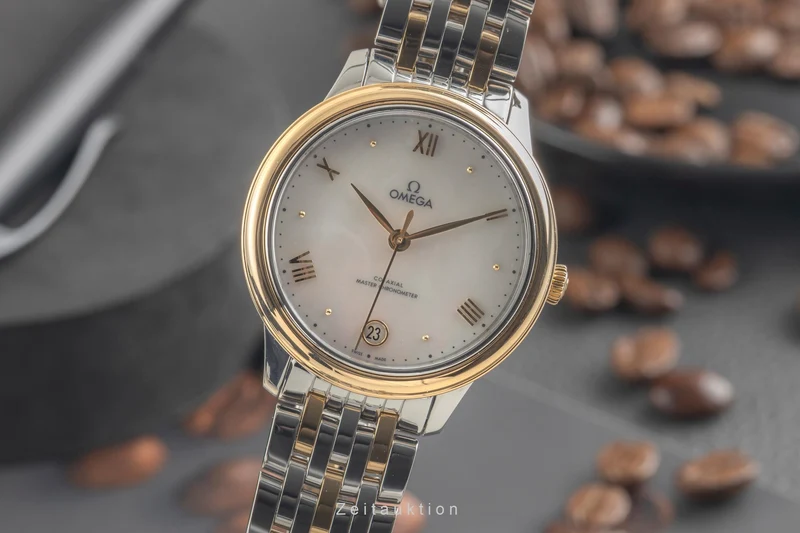Omega De Ville steel / gold automatic women's watch 434.20.34.20.05.002 LP: 9900EUR [2601992]