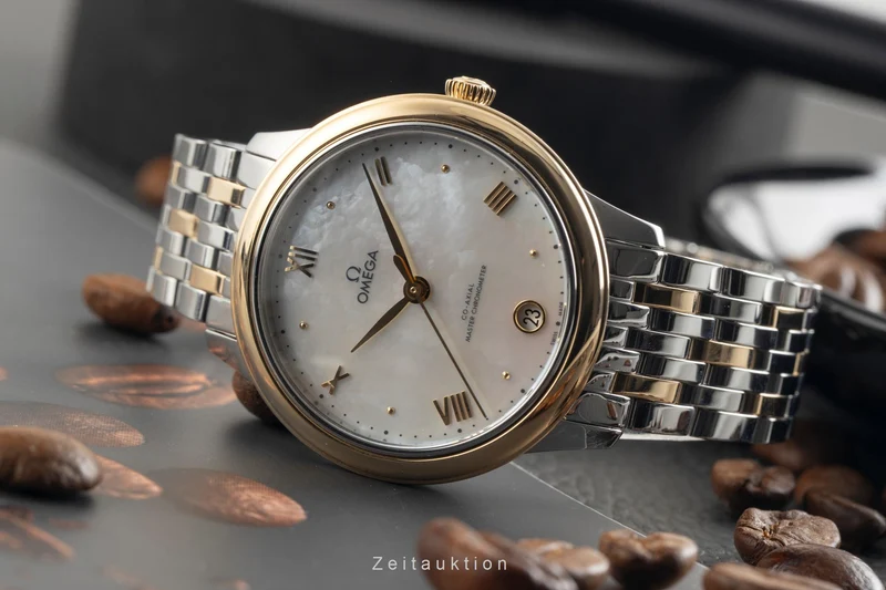 Omega De Ville steel / gold automatic women's watch 434.20.34.20.05.002 LP: 9900EUR [2601992]