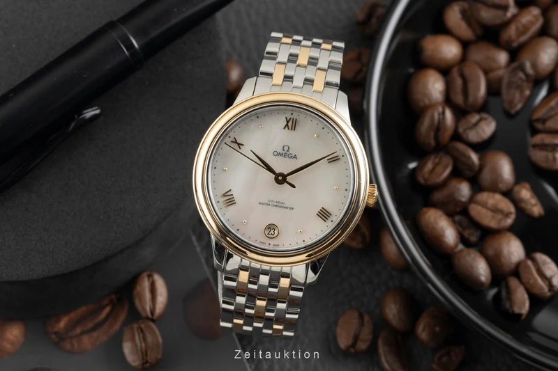 Omega De Ville steel / gold automatic women's watch 434.20.34.20.05.002 LP: 9900EUR [2601992]