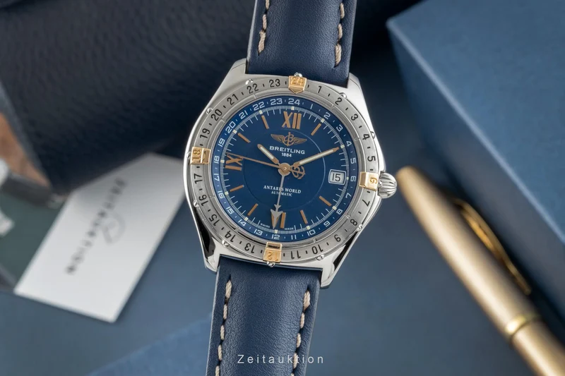 Breitling Antares steel / gold automatic men's watch B32047.1 [2601870]
