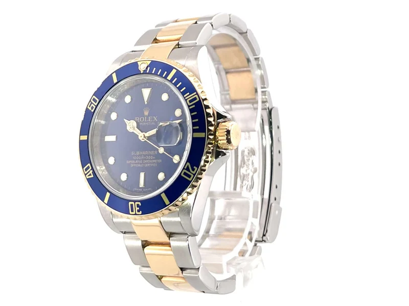 Rolex Submariner Date 16613 Edelstahl - Gold Blau
