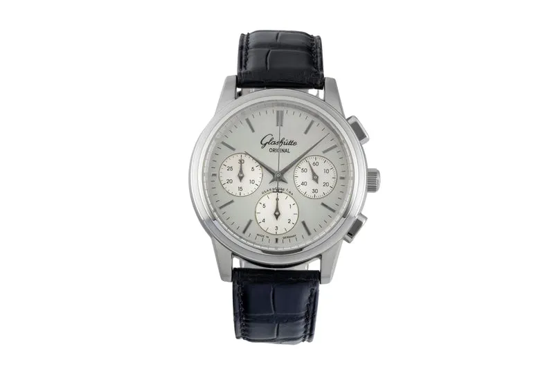 Glashütte Senator chronograph steel automatic men's watch 39-31-11-13-04 [2601590]