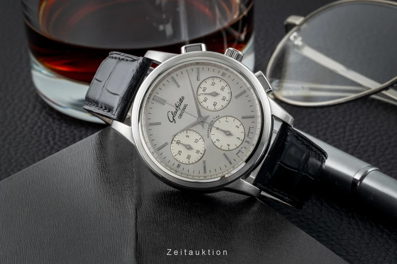 Glashütte Senator chronograph steel automatic men's watch 39-31-11-13-04 [2601590]