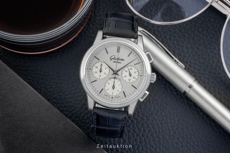 Glashütte Senator chronograph steel automatic men's watch 39-31-11-13-04 [2601590]