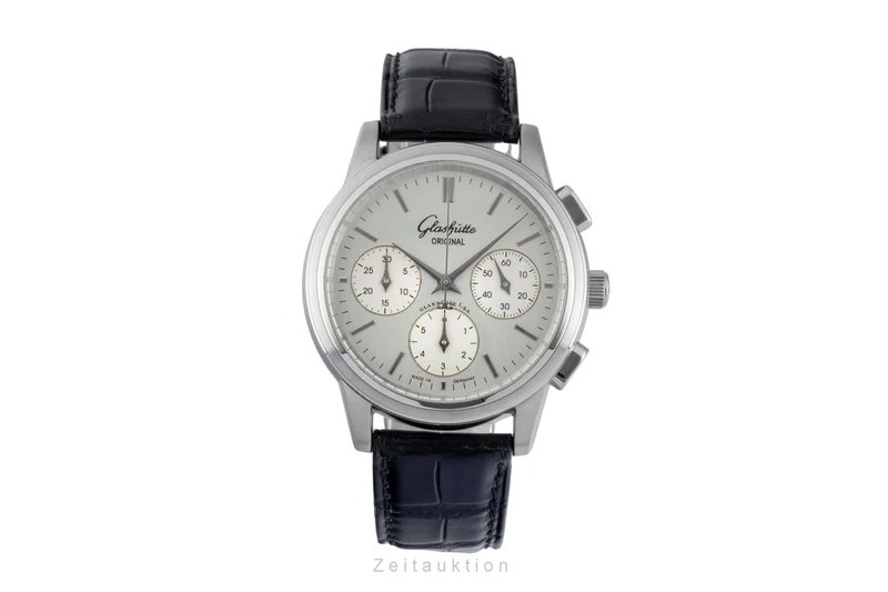 Glashütte Senator chronograph steel automatic men's watch 39-31-11-13-04 [2601590]