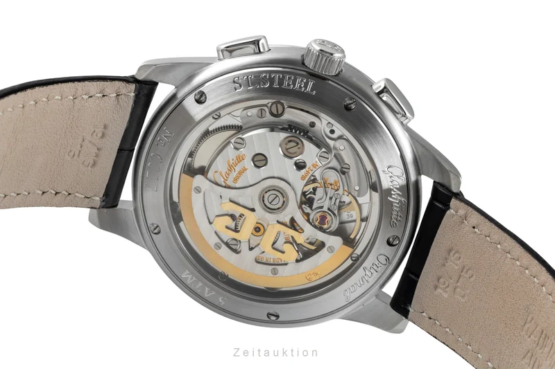 Glashütte Senator chronograph steel automatic men's watch 39-31-11-13-04 [2601590]
